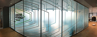 Glasdekorfolie, Dekorfolie für Konferenzraum