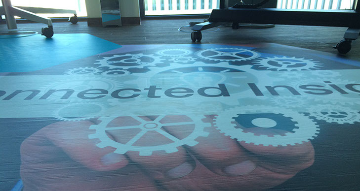 Bodengrafik Folie, Druckfolie, Asphaltfolie bedruckt, Bodenaufkleber