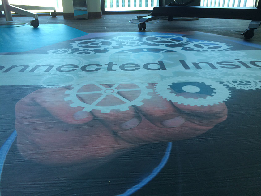 Bodengrafik Folie, Druckfolie, Asphaltfolie bedruckt, Bodenaufkleber