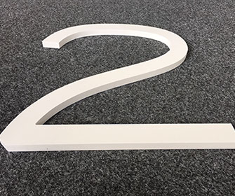 Konturschnitt, 3D Buchstaben, 3d zahlen, fräsbuchstaben, dekupierte Buchstaben