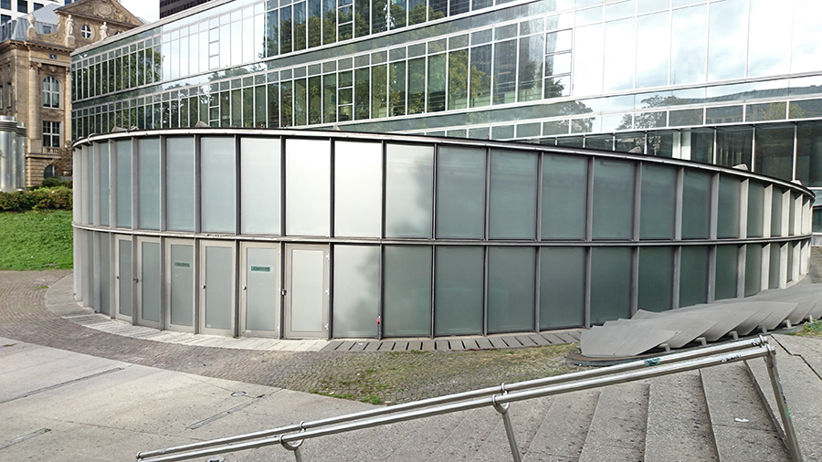 Glasdekorfolie, bedruckte Milchglasfolie, Sichtschutzfolie