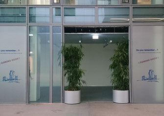 Glasdekorfolie, bedruckte Milchglasfolie, Sichtschutzfolie