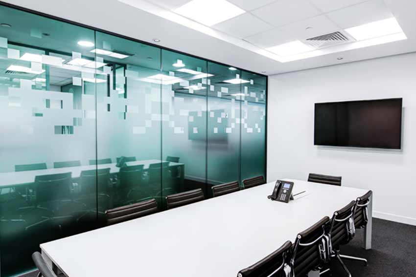 Glasdekorfolie, bedruckte Milchglasfolie, Sichtschutzfolie