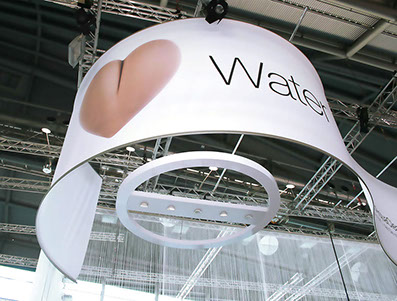 Stoffdruck, Stoffkonefektion,Messesegel, Kuben, Alu-Ronden für Stoffdrucke, B1-Stoffdruck, Fahnenprints, Textildruck Großformat