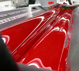 UV-Lackierung, Walzenlackierung, UV Rollercoating Verfahren, Glaslack, Glas-Lack, Plattenlackierung, Holzlack, Kunststofflackierung, PVC-Platten